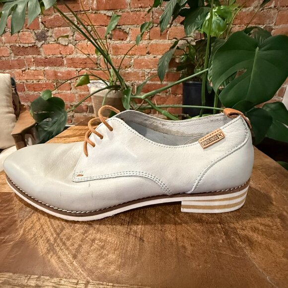 PIKOLINOS White Leather Loafers - Picture 1 of 5